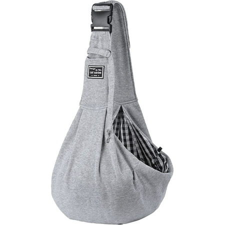 (Grey) Dog shoulder strap tote bag Pet shoulder strap tote bag Dog back belly Dog tote bag