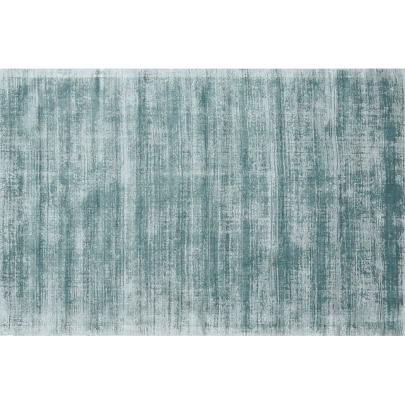 Ahgly Company Indoor Rectangle Contemporary Cyan Opaque Blue Abstract Area Rugs, 6' x 9'