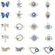 thumbnail image 1 of 40 piezas de dijes surtidos de ojo turco, eslabones de aleación con esmalte, colgantes para crear pulseras, collares y joyas., 1 of 6