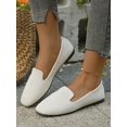 thumbnail image 1 of Women's Spring/Autumn New Arrival Square Toed Black Cloth Flat Loafers, Slip-On, Comfortable And Versatile, 1 of 4