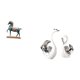 thumbnail image 5 of Figura de caballo,Figura de caballo Escultura animal coleccionable,estatua de cisne,Figuras de cisne de cerámica modernas,Escultura de animales Decoración centro de mesa, 5 of 8