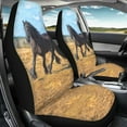 thumbnail image 4 of Xoenoiee Running Horse Print Auto Car Seat Covers Front Seats Only 2 PCS, Car Seat Covers for Most Cars SUV Sedan Pickup, Universal Car Interior Accessories Decor, 4 of 6