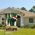 thumbnail image 2 of JOOCAR Black Cat in Santa Hat Christmas Tree Garden Flag Welcome Sign for Winter Christmas Home Outdoor Garden Yard Door Decor 12x18 inch, 2 of 5