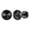 black, variant on Stainless Steel Zircon Stud Earrings for Women Men, Sparkling Round Stones with Secure Spiral Back, Casual Minimalist Jewelry