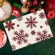 thumbnail image 1 of Christmas Snowflake Themed Placemats Polyester Insulated Table Mats, 1 of 6