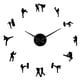thumbnail image 1 of Reloj de pared grande DIY con espejo adhesivo sin marco, silencioso, decorativo, karate y taekwondo. Color Negro 37 Pulgadas, 1 of 8