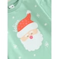 thumbnail image 6 of Bagilaanoe Baby Girl Oversized Christmas Sweatshirt Newborn Long Sleeve Bodysuits Santa Print Pullover 3M 6M 9M 12M Infant Casual Tee Tops, 6 of 8