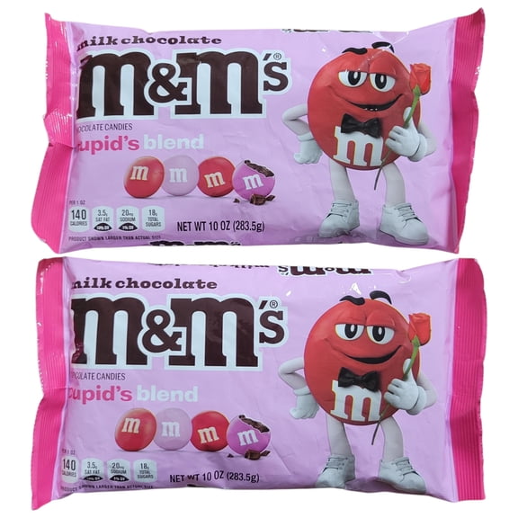 Valentine's Limited Edition Milk Chocolate M&M's Cupid's Blend 10 oz Bag - Pack of 2