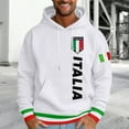 thumbnail image 2 of Men's Hoodies Pullover Hoodies Sweatshirts Italian Print Letter Graphic Hoodie Pullover Sweatshirt Casual, 2 of 4