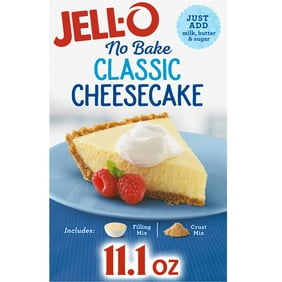 Jell-O No Bake Classic Cheesecake Dessert Kit With Filling Mix and Crust Mix, 11.1 oz. Box