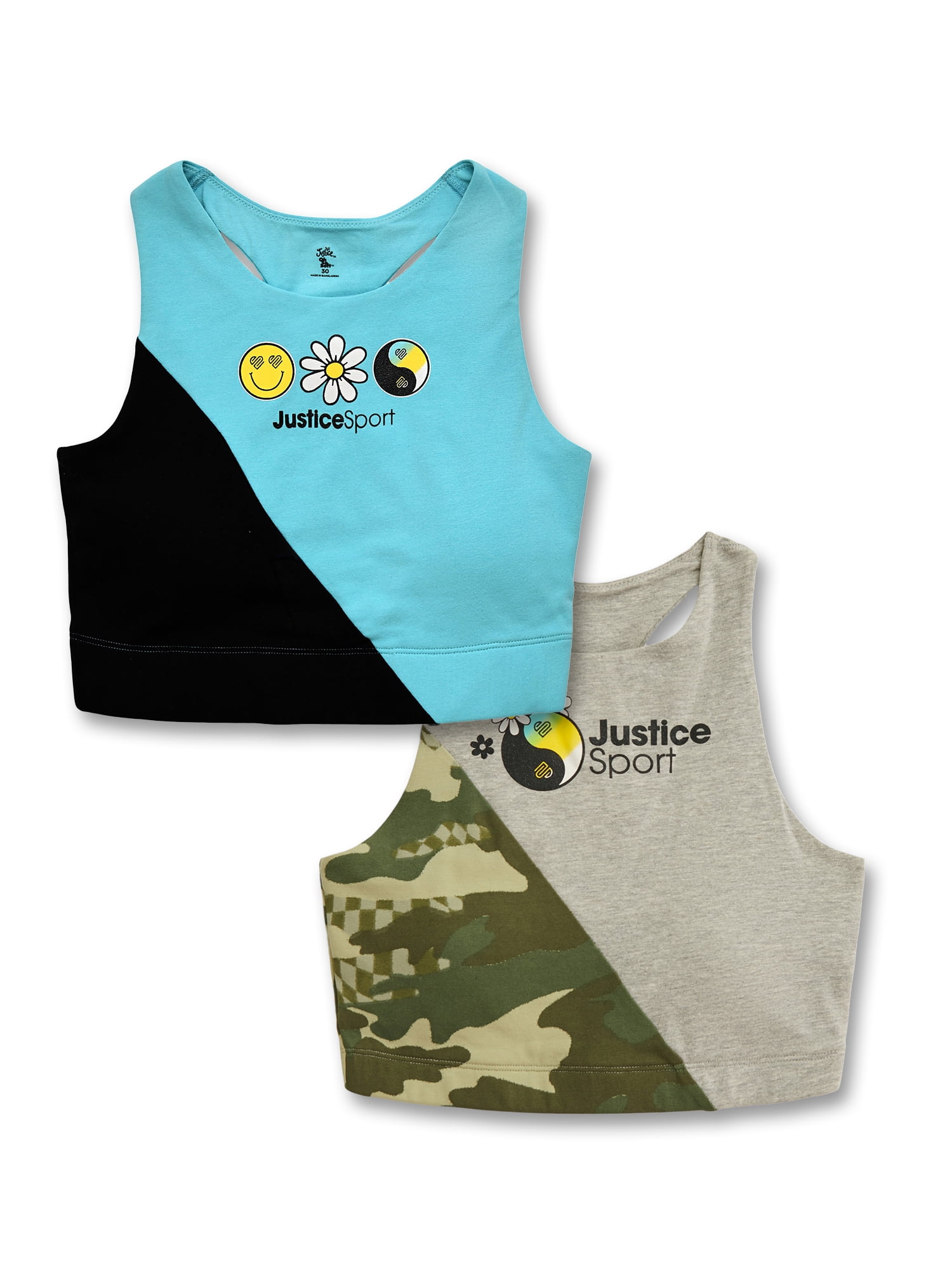 Justice Girls Logo Seamless Bra, 2Pk, Sz 2838