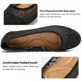 thumbnail image 4 of Ecetana Women's Ballet Flats Round Toe Floral Lace Flats with Elastic Strap Casual Dressy Shoes, 4 of 6