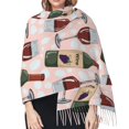 thumbnail image 5 of Shawl Wraps for Women - Wine Print No.J920 Oversized Fall Winter Fashion Blanket Scarf for Women, 5 of 6