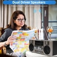 thumbnail image 4 of Radio AM FM Portable avec, Double Haut-Parleurs 5W Batterie Intégrée, pour Usage Intérieur Extérieur d'Urgence, 4 of 7