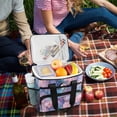 thumbnail image 5 of FORMRS Insulated Cooler Bag 24 Cans Capacity Soft Leakproof Lunch Box with Side Pockets, Pink Marble Pattern, 5 of 7