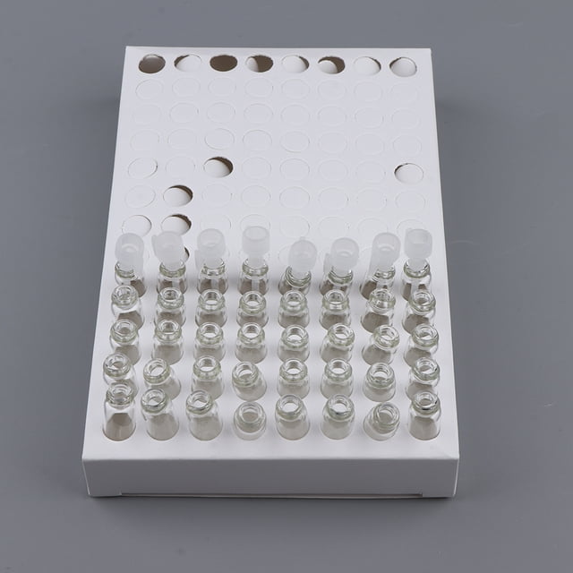 Frascos de aceites esenciales vacíos Colcomx 104 piezas 1ml Cuerpo transparente Gorra blanca