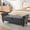 Gray, variant on EHANCIS 63" Large Ottoman with Storage Bench, Morden Stylish end of The Bed Benches with Rolled Arm,Linen Ottomans with Solid Wood Legs,Comfy Benches for Bedroom,Living Room, Entryway(Pink)