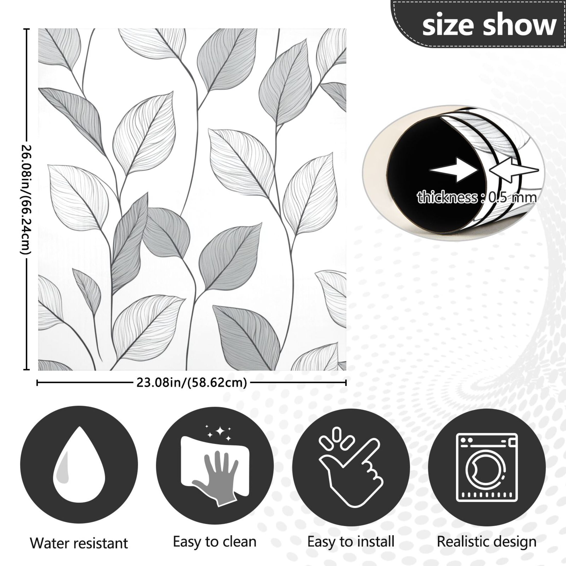 Dishwasher Magnetic Sticker 23x26 Inch Refrigerator Magnetic Sticker Washing Machine Magnetic Sticker Kitchen Panel Magnetic Sticker Home Decor Super Cool Leaves