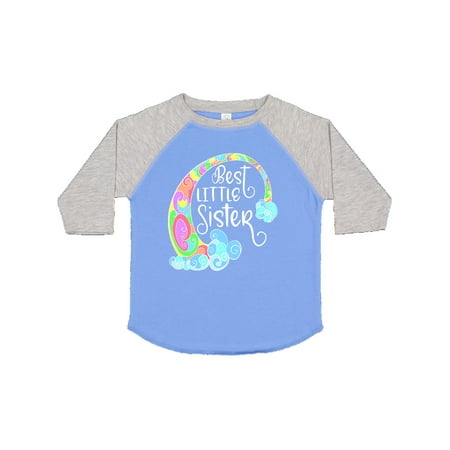 

Inktastic Best Little Sister Colorful Rainbow Swirls Gift Toddler Toddler Girl T-Shirt