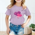 thumbnail image 2 of ibiyuan Girl 6t Shirts Short Sleeve Tshirts Girls T Shirts Funny Print Baby Girl Tops Crewneck Basic Tees Casual Toddler Girl Summer Clothes,6-7 Years, 2 of 5