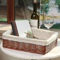 thumbnail image 3 of Handmade Wicker Storage Basket Bread Basket Fruit Basket Serving Baskets For Home Kitchen Desk, 3 of 5