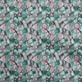 thumbnail image 1 of oneOone Cotton Cambric Turquoise Green Fabric Abstract Geometric With Texture Craft Projects Decor Fabric Printed By The Yard 56 Inch Wide, 1 of 4