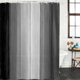 thumbnail image 3 of Black Gray Ombre Waterproof Fabric Shower Curtain, Vintage Country Wooden Waterproof Fabric Shower Curtain for Bathroom Curtains Bathtubs Hotel Washable Shower Curtains with 12 Hooks Small 36x78in, 3 of 8
