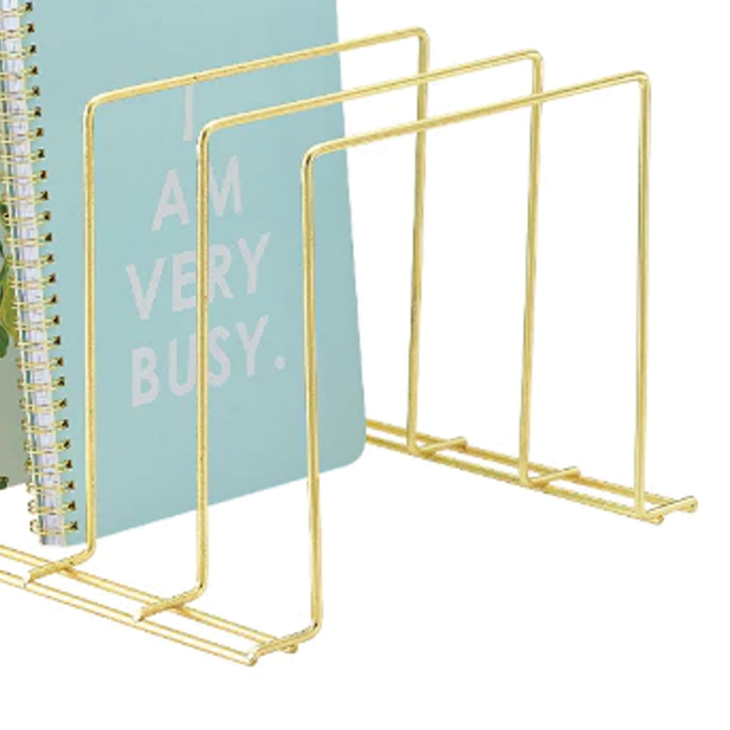 Better Houseware 4-Section Large Vertical Organizer, Brass, 1493.3B