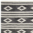 thumbnail image 2 of SAFAVIEH Micro-Loop Briony Diamond Striped Wool Area Rug, Charcoal/Ivory, 8' x 10', 2 of 4