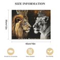 thumbnail image 2 of ONETECH Couple Canvas Wall Art I Choose You Black and White African Wild Animals with Crown Lovers Picture Wall Decor Framed Poster Prints for Bedroom Living Room Office Home, 2 of 5