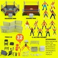 JDS Toy Store 32Piece Mini Wrestling Playset with Action Figures and