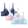 thumbnail image 2 of Einccm Wireless Plus Size Bra with Breathable Support, Soft Stretch Fabric, Gathered Lift Design for Everyday Wear and Comfortable All-Day Fit, 2 of 3