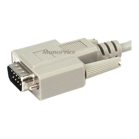 UPC: 0844660004462 | Monoprice Molded Cable – 50 Feet – Beige | DB9 Male/Female