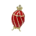 thumbnail image 4 of BELOVING Easter Egg Trinket Box s Holder Container Case Enamel Hinged Jewelry Box Red, 4 of 10