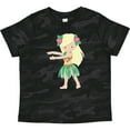 thumbnail image 3 of Inktastic Blonde Hula Girl Girls Toddler T-Shirt, 3 of 5