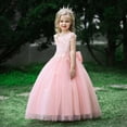 thumbnail image 1 of Vestido infantil, vestido de princesa, bordado, sin espalda, con lazo grande, vestido de niña de las flores, vestido de pasarela para anfitriona, 1 of 6