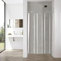 Yisure Extra Long Stall Size Shower Curtain Liner Transparent PEVA W36xL84inch for Narrow Bathroom