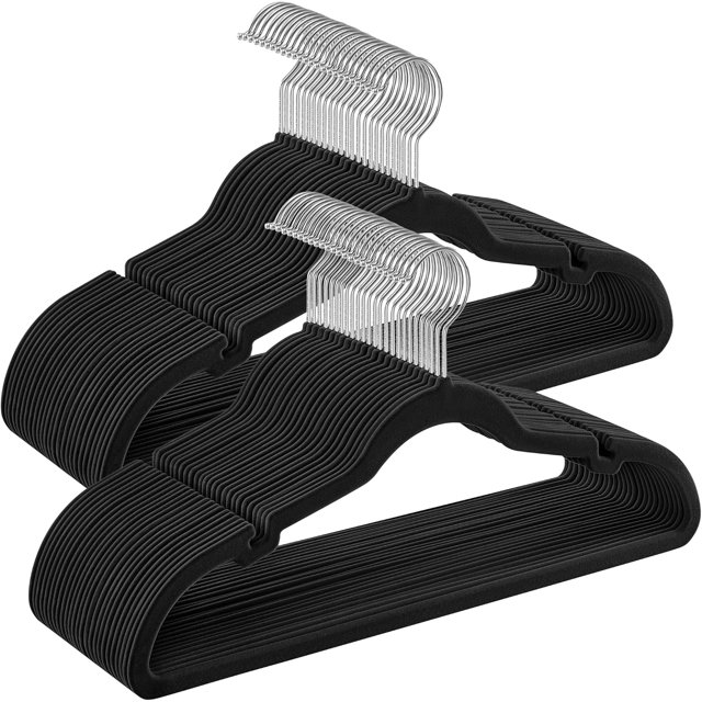 Velvet Hangers Clothes Hangers with Shoulder Notches Pants Bar Ink UCRFB