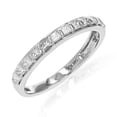 thumbnail image 3 of Vir Jewels 1/2 CTTW Princess Diamond Wedding Band for Women 14K White Gold Square Channel Set, 3 of 7
