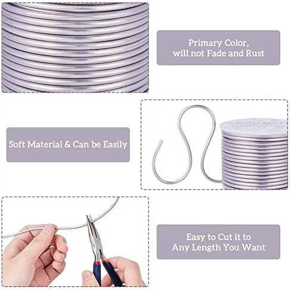 Silver Aluminum Wire Metal Craft Wire 3mm Diameter (9 Gauge) 10 M (32.8  feet) Bendable and Flexible Floral Armature Wire for DIY Arts and Craft  Projects by STARVAST