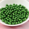 thumbnail image 4 of 500pcs 6mm Rond ABS Imitation Perles Bijoux Résultats pour Bricolage - Vert Foncé, 4 of 5