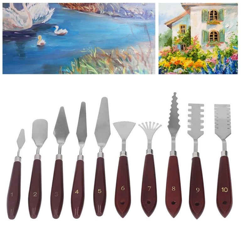 Painting Knife Set, Versatile Painting Mixing Scraper Palette 10pcs For Oil  Painting 