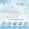 thumbnail image 7 of Famistar Pillows Queen Size Set of 2, Memory Foam Cooling Bed Pillows Hotel Reversible Pillow with Washable Removable Cover for Back, Stomach or Side Sleepers, OEKO-TEX Certified, 20" x 30", 7 of 7