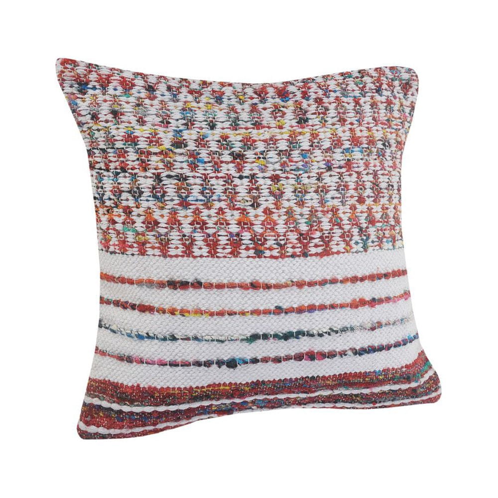 Harlow Hill Nomad 20" x 20" Geometric Adult Decorative Throw Pillow Cover, White/Multicolor