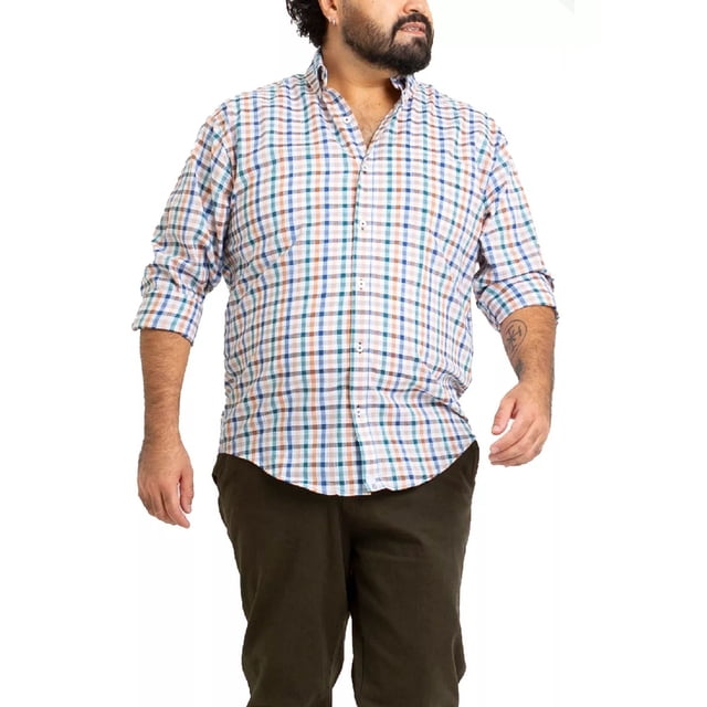 Camisa Caballero Ele Talla Extra Xl A 6xl Cuadro Verde E.252
