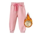 thumbnail image 2 of Gubotare Toddler Girl Wide Leg Sweatpants Girls Kids Jogger Sweatpants Baggy Elastic High Waist Wide Leg Long Pants Casual Straight Trousers Size 4T 5T (Pink,4-5 Years), 2 of 9