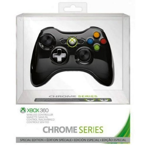 Official Xbox 360 Wireless Controller Chrome Black Walmart Com Walmart Com