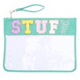 thumbnail image 2 of Bolso De Mano Bolsa de maquillaje transparente Mujeres Letras PVC Travel Clear Beauty Case (Verde) Likrtyny Para Estrenar, 2 of 7