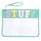 thumbnail image 2 of Personalizado 50 (calidad Mejorada 300 G) Carta Gran Capacidad Multiusos Transparente Impermeable Snack Maquillaje Embrague Con Pulsera Verde, 2 of 9