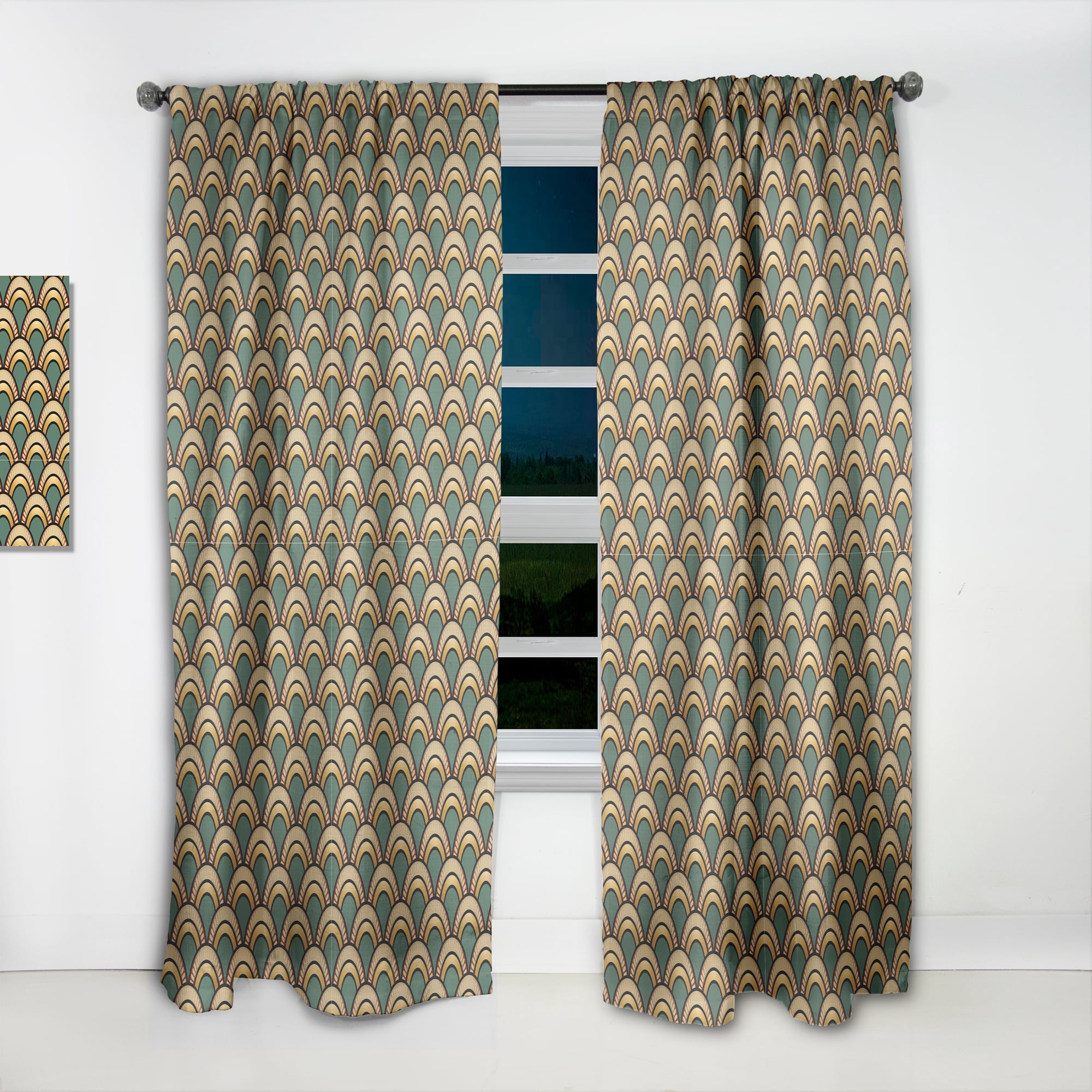 Designart 'Deco Art Pattern' Modern Curtain Panel